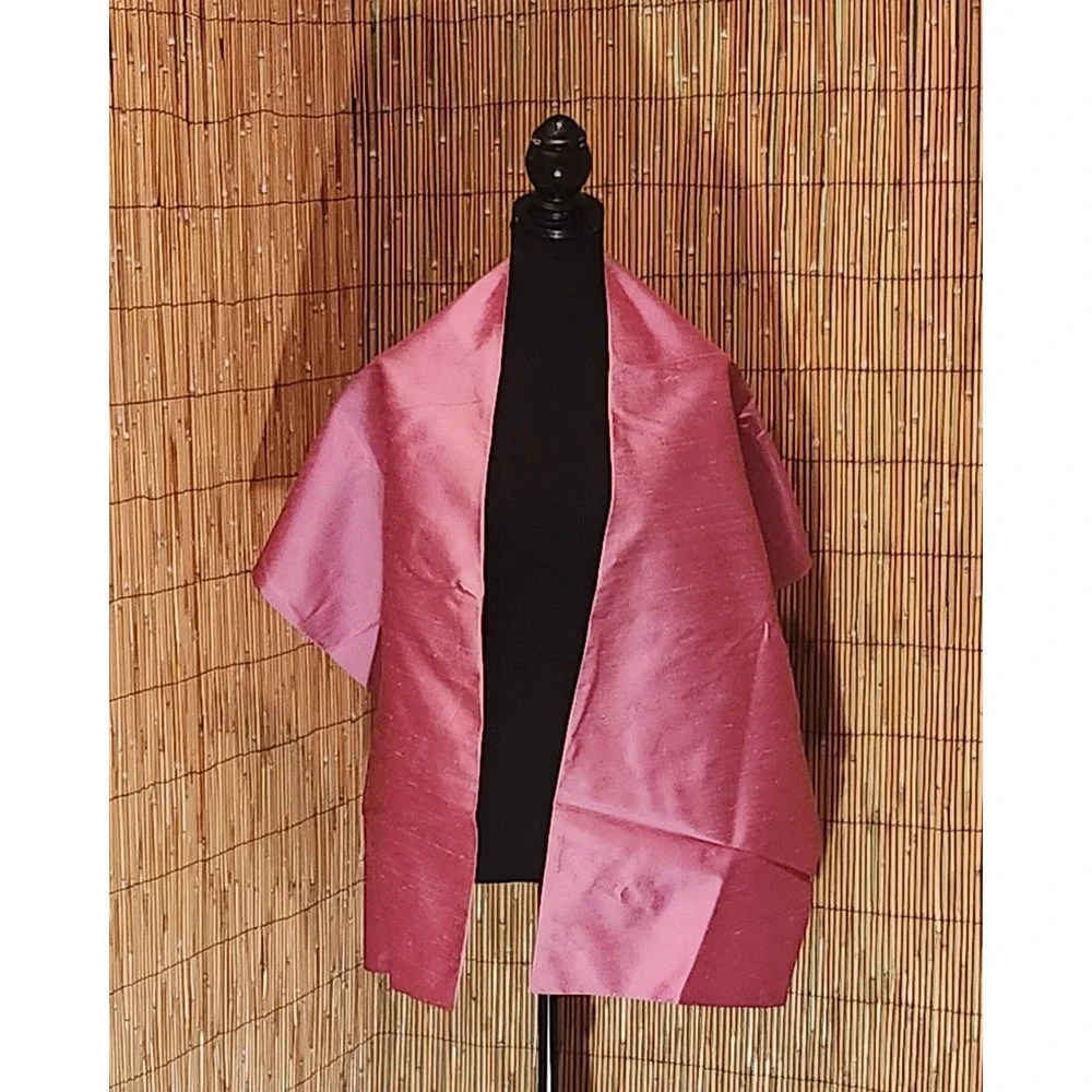 Pink SILK Wrap Shawl Wedding Party Dance Formal Long Marilyn Monroe Cape Barbie